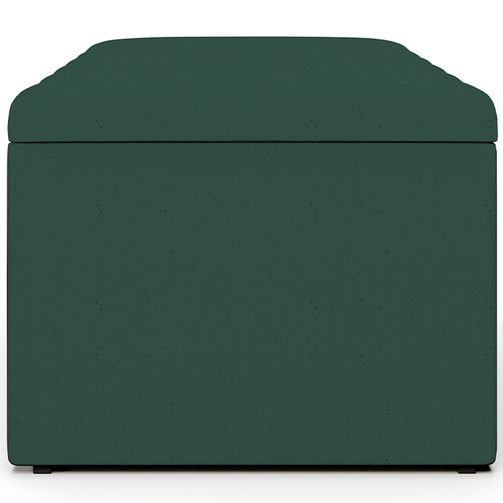Calçadeira Recamier Baú Para Cama Box Solteiro Dália 100x50 Cm W01 Linho Verde Musgo - Lyam Decor