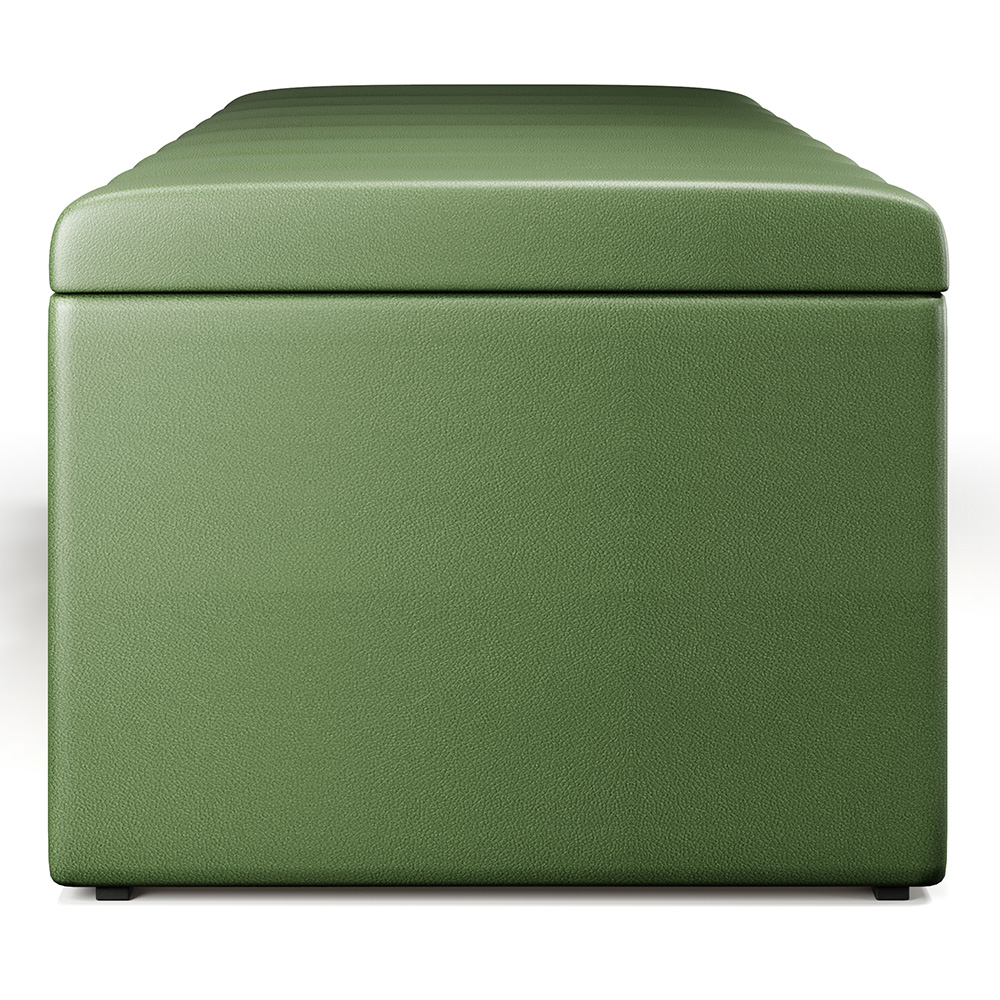 Calçadeira Recamier Baú Para Cama De Casal King Dália 195x50 cm W01 Couríssimo Verde Musgo - Lyam