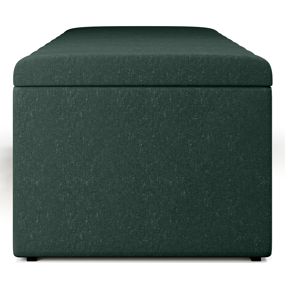 Calçadeira Recamier Baú Para Cama De Casal King Dália 195x50 cm W01 Linho Verde Musgo - Lyam