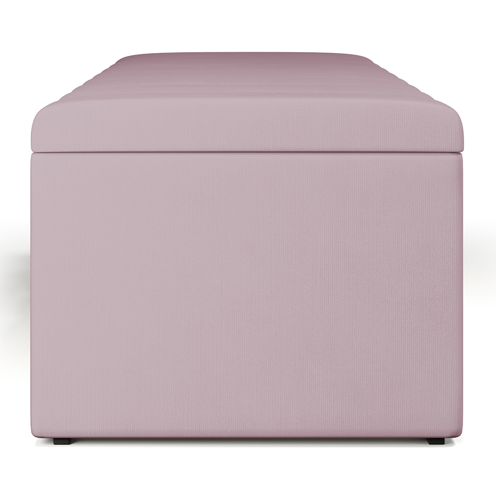 Calçadeira Recamier Baú Para Cama De Casal King Dália 195x50 cm W01 Suede Rosê - Lyam