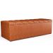 Calçadeira Recamier Baú Para Cama De Casal Queen Dália 160x50 Cm W01 Couríssimo Camel - Lyam Decor
