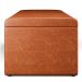 Calçadeira Recamier Baú Para Cama De Casal Queen Dália 160x50 Cm W01 Couríssimo Camel - Lyam Decor