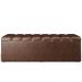 Calçadeira Recamier Baú Para Cama De Casal Queen Dália 160x50 Cm W01 Couríssimo Marrom - Lyam Decor
