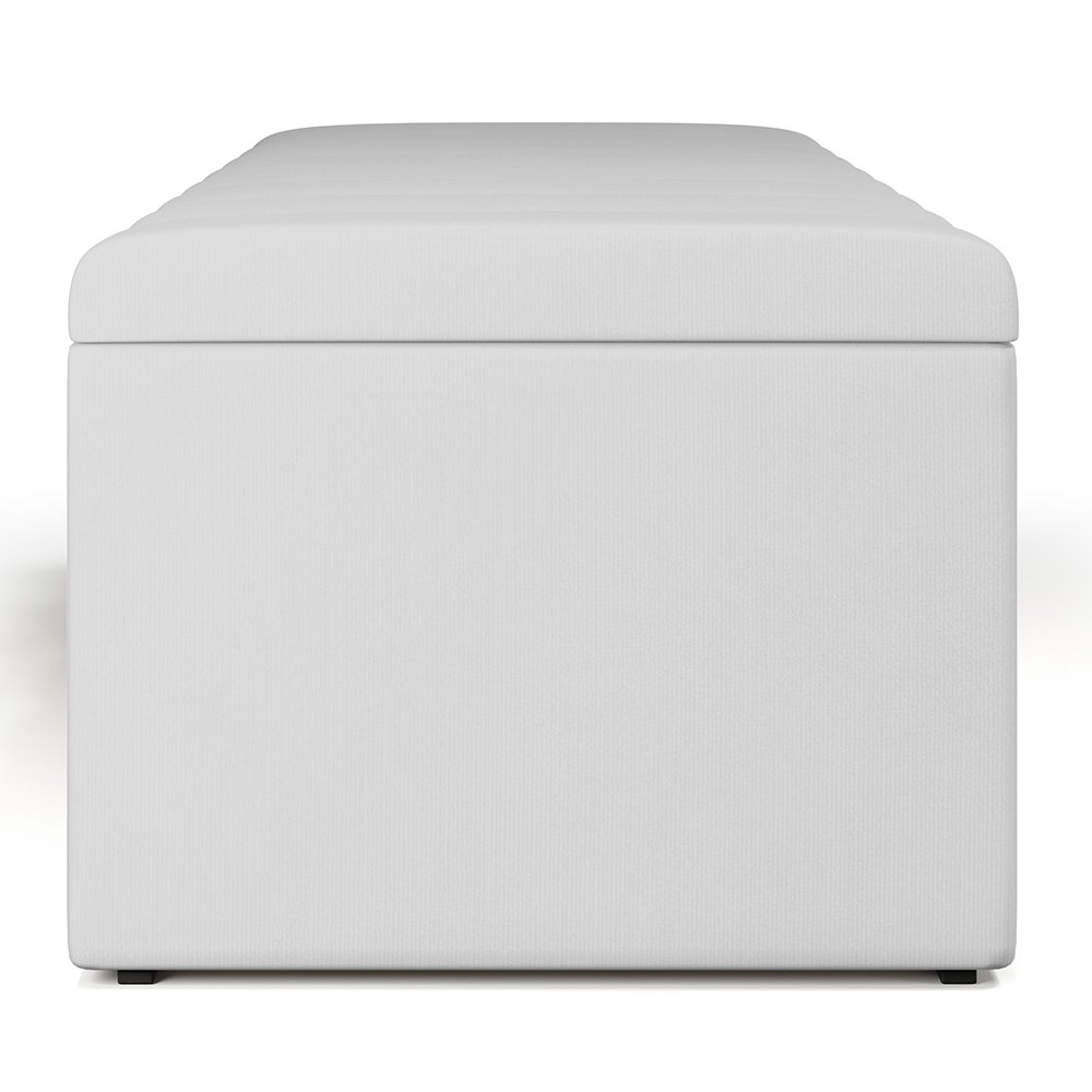 Calçadeira Recamier Baú Para Cama De Casal Queen Dália 160x50 Cm W01 Facto Branco - Lyam Decor