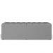 Calçadeira Recamier Baú Para Cama De Casal Queen Dália 160x50 Cm W01 Facto Cinza - Lyam Decor