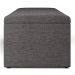 Calçadeira Recamier Baú Para Cama De Casal Queen Dália 160x50 Cm W01 Linho Cinza Escuro - Lyam Decor