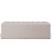 Calçadeira Recamier Baú Para Cama De Casal Queen Dália 160x50 Cm W01 Linho Cru - Lyam Decor
