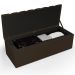 Calçadeira Recamier Baú Para Cama De Casal Queen Dália 160x50 Cm W01 Suede Marrom - Lyam Decor