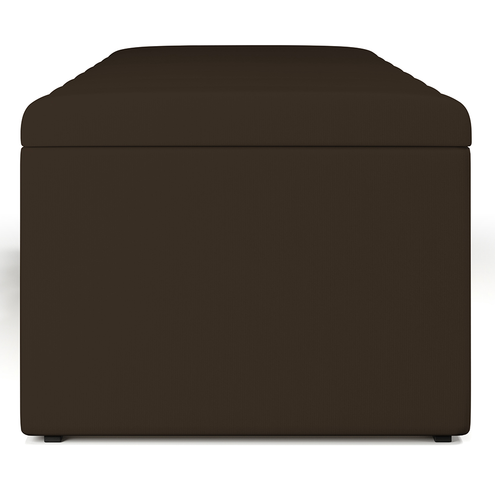 Calçadeira Recamier Baú Para Cama De Casal Queen Dália 160x50 Cm W01 Suede Marrom - Lyam Decor