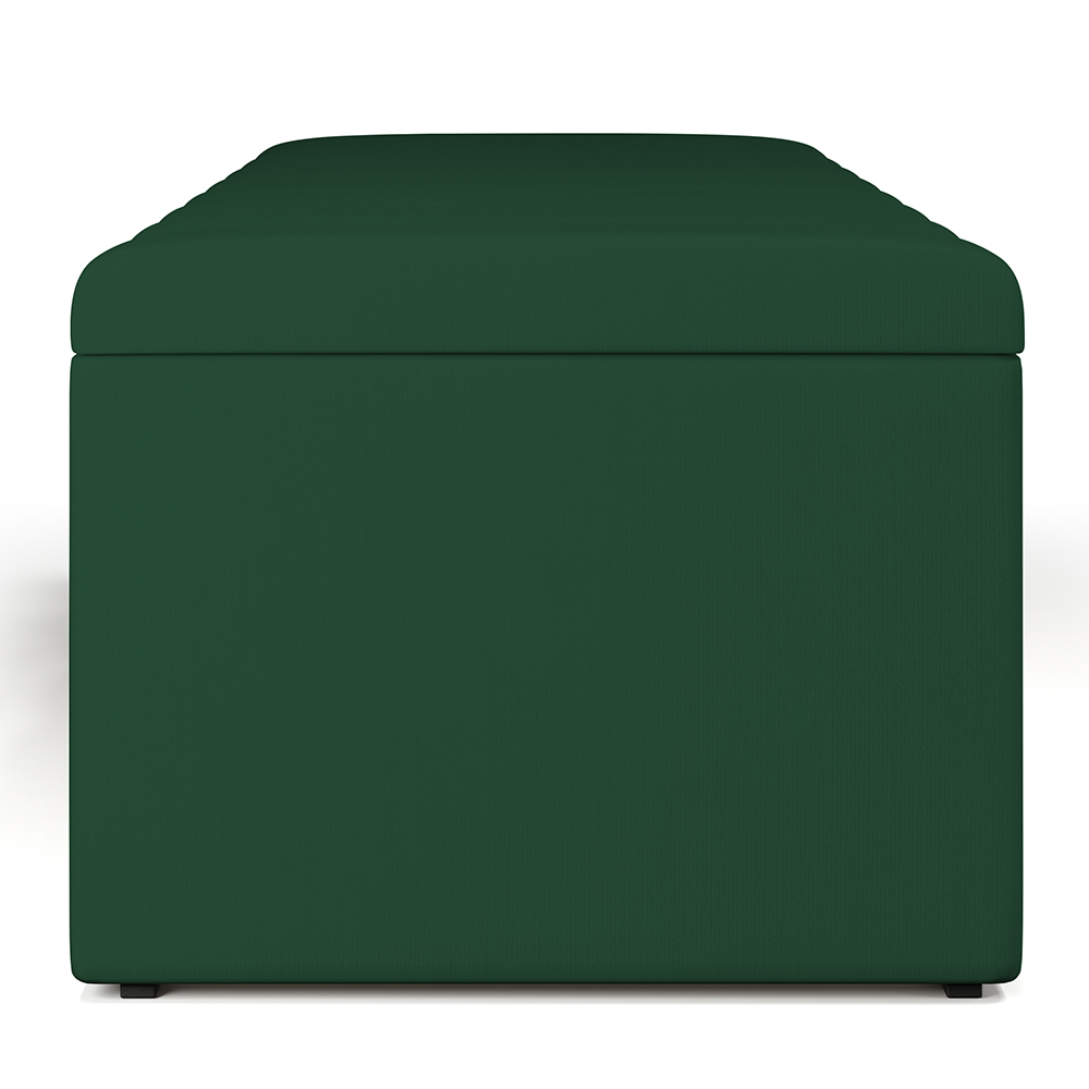 Calçadeira Recamier Baú Para Cama De Casal Queen Dália 160x50 Cm W01 Suede Verde Musgo - Lyam Decor