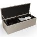 Calçadeira Recamier Baú Para Cama De Casal Queen Dália 195x50 cm W01 Linho Bege - Lyam