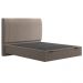 Cama Casal Baú Flutuante Com Cabeceira 140cm Spazio S04 Linho Bege - Lyam Decor