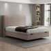 Cama Casal Baú Flutuante Com Cabeceira 140cm Spazio S04 Linho Bege - Lyam Decor
