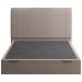 Cama Casal Baú Flutuante Com Cabeceira 140cm Spazio S04 Linho Bege - Lyam Decor