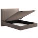 Cama Casal Baú Flutuante Com Cabeceira 140cm Spazio S04 Linho Bege - Lyam Decor