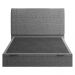 Cama Casal Baú Flutuante Com Cabeceira 140cm Spazio S04 Linho Cinza - Lyam Decor