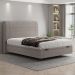 Cama Casal Baú Flutuante Com Cabeceira 140cm Spazio S04 Linho Marrom - Lyam Decor