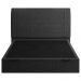 Cama Casal Baú Flutuante Com Cabeceira 140cm Spazio S04 Linho Preto - Lyam Decor