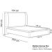 Cama Casal Baú Flutuante Com Cabeceira 140cm Spazio S04 Linho Preto - Lyam Decor