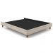 Cama Casal Base Box Pés Madeira 140cm Suném P05 Veludo Bege Bouclê Cru - Lyam Decor