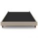 Cama Casal Base Box Pés Madeira 140cm Suném P05 Veludo Bege Bouclê Cru - Lyam Decor