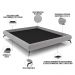 Cama Casal Base Box Pés de Ferro Estilo Industrial 156cm Otto P05 Veludo Cinza - Lyam Decor