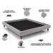 Cama Casal Base Box Pés de Madeira 156cm Otto P05 Veludo Cinza - Lyam Decor