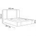 Cama Casal Flutuante Com Cabeceira 140cm Astra S04 Linho Cinza - Lyam Decor