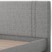 Cama Casal Flutuante Com Cabeceira 140cm Astra S04 Linho Cinza - Lyam Decor