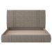 Cama Casal Flutuante Com Cabeceira 140cm Astra S04 Linho Marrom - Lyam Decor