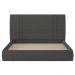 Cama Casal Flutuante Com Cabeceira 140cm Astra S04 Linho Preto - Lyam Decor