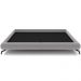Cama Casal King Base Box Pés de Ferro Estilo Industrial 210cm Otto P05 Veludo Cinza - Lyam Decor