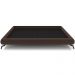 Cama Casal King Base Box Pés de Ferro Estilo Industrial 210cm Otto P05 Veludo Marrom - Lyam Decor