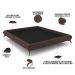 Cama Casal King Base Box Pés de Ferro Estilo Industrial 210cm Otto P05 Veludo Marrom - Lyam Decor