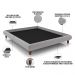 Cama Casal King Base Box Pés de Madeira 210cm Otto P05 Veludo Cinza - Lyam Decor