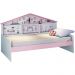 Cama Infantil Com Casa De Boneca Quarto Anna Led P04 Branco Rosa - Lyam Decor