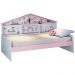 Cama Infantil Com Casa De Boneca Quarto Anna P04 Branco Rosa - Lyam Decor