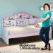 Cama Infantil Com Casa De Boneca Quarto Anna P04 Branco Rosa - Lyam Decor