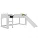 Cama Infantil Com Escorregador E Proteção Lateral Nate P04 Branco - Lyam Decor