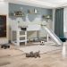 Cama Infantil Com Escorregador E Proteção Lateral Nate P04 Branco - Lyam Decor