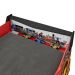Cama Infantil Com Proteção Lateral E Porta Objetos Quarto Truck Led P04 Preto Vermelho - Lyam Decor