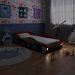 Cama Infantil Com Proteção Lateral Quarto Chess Led P04 Vermelho Azul - Lyam Decor