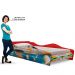 Cama Infantil Com Proteção Lateral Quarto Chess Led P04 Vermelho Azul - Lyam Decor