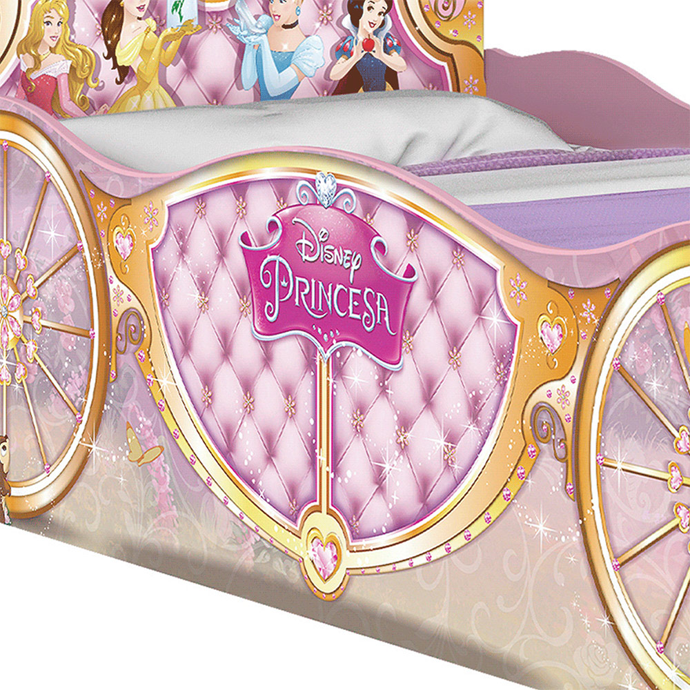 Cama Infantil Com Proteção Lateral Quarto Fantasy P04 Rosa - Lyam Decor