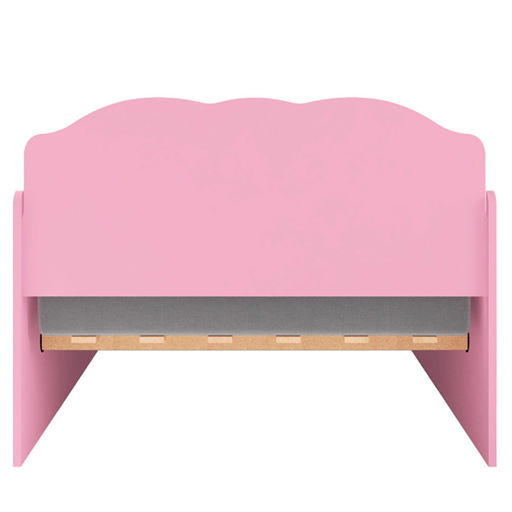 Cama Infantil Com Proteção Lateral Quarto Fantasy P04 Rosa - Lyam Decor