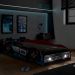 Cama Infantil Com Proteção Lateral Quarto Speed Run Led P04 Vermelho Azul - Lyam Decor