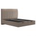 Cama King Baú Flutuante Com Cabeceira 195cm Spazio S04 Linho Bege - Lyam Decor