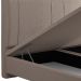 Cama King Baú Flutuante Com Cabeceira 195cm Spazio S04 Linho Bege - Lyam Decor