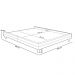 Cama King Base Box Pés Madeira 195cm Suném P05 Veludo Bege Bouclê Cru - Lyam Decor