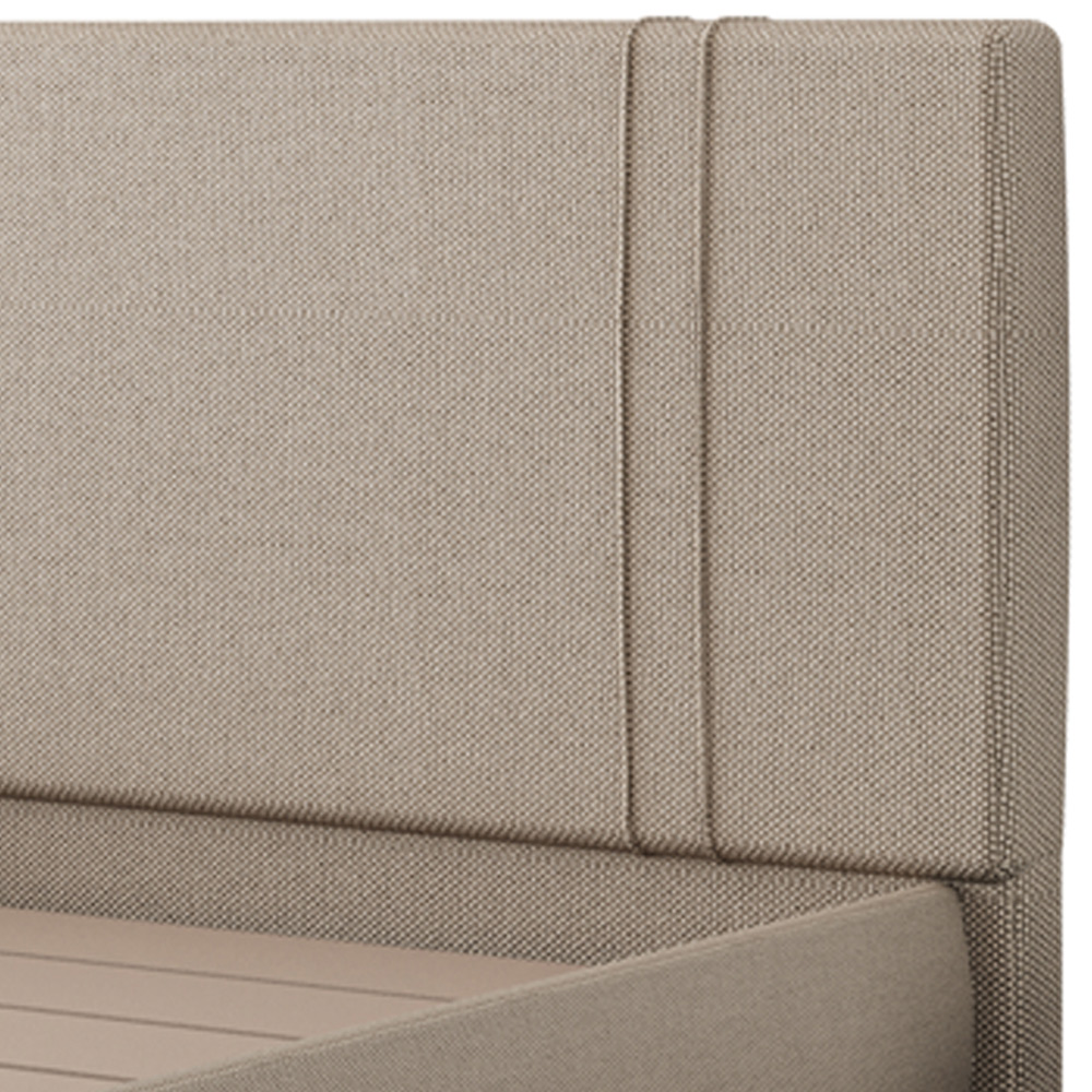 Cama King Flutuante Com Cabeceira 195cm Astra S04 Linho Bege - Lyam Decor